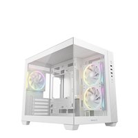 DeepCool CG330 3F ARGB Dual-Chamber Micro-ATX Tower Case, Tempered Glass Panels, 3 x 120mm ARGB Fans, USB 3.0, ITX/Micro-ATX, White - Image 2