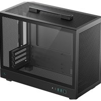 DeepCool CH160 PLUS Micro-ATX Mini Tower PC Case, Tempered Glass, High-Airflow Mesh Design, USB-C & USB 3.0 Front I/O, Supports ATX PSU & 305mm GPU, Black - Image 2