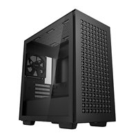 DeepCool CH370, Black, Mini Tower Chassis w/ Tempered Glass Window, 1x 120mm Fan, 2x USB 3.0, mATX/mITX - Image 2