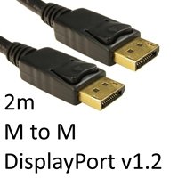 DisplayPort 1.2 (M) to DisplayPort 1.2 (M) 2m Black OEM Display Cable - Image 2
