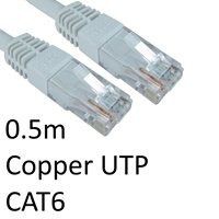 RJ45 (M) to RJ45 (M) CAT6 0.5m White OEM Moulded Boot Copper UTP Network Cable - Image 2