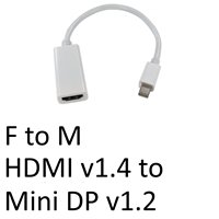 Mini DisplayPort (M) to HDMI (F) White OEM Converter Adapter - Image 2