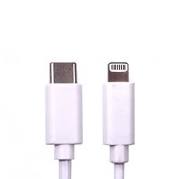 TARGET NLMOB-C-LT-2M Data Cable, USB 2.0 Type-C (M) to Apple Lightning (M), 2m, White, MFI Certified, 9V 2.2A Charging Power, White PVC Jacket, OEM Polybag Packaging - Image 2
