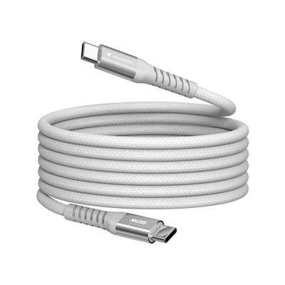 Verbatim Sync & Charge USB-C to USB-C 60W Magnetic Cable 120cm Grey, Supports PD 3.0 and QC 3.0