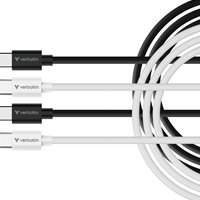 Verbatim Essentials Sync & Charge USB-C to C Cables (2 pack) Black & White, 1m, 60W PD, 480Mbps, USB Power Delivery 3.0 Supports Up To 60W Fast Charging - Image 2