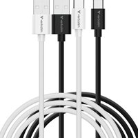Verbatim Essentials Sync & Charge USB-A to C Cables (2 pack) Black & White,1m,18W QC, 480Mbps, Quick Charge 3.0 Support Up To 18W Charging - Image 2