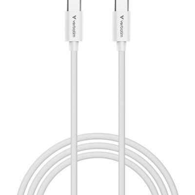 Verbatim (32409) Essentials Sync & Charge 3m USB-C to C Cable, 100W PD, 480Mbps, USB Power Delivery 3.0 Supports Up To 100W Fast Charging