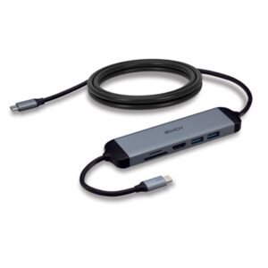 Lindy DST-Micro 140 Laptop Docking Station with USB-C, 1x 4K HDMI and Pass-Through Charging